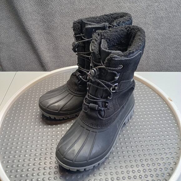 Lands End  Boys Youth Insulated Winter Side Zip Up Boots - Picture 1 of 7